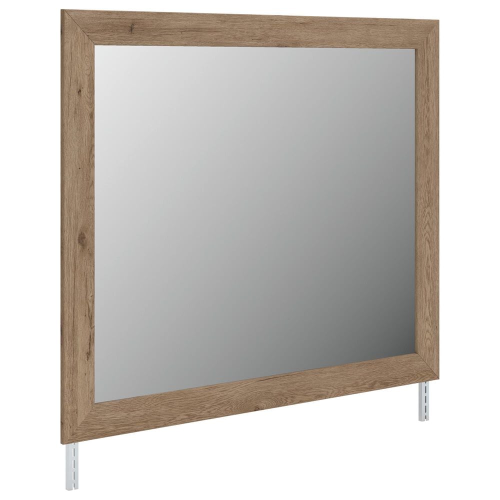 Ashley Oliandon 7 Drawer Dresser and Mirror in Light Brown, , large