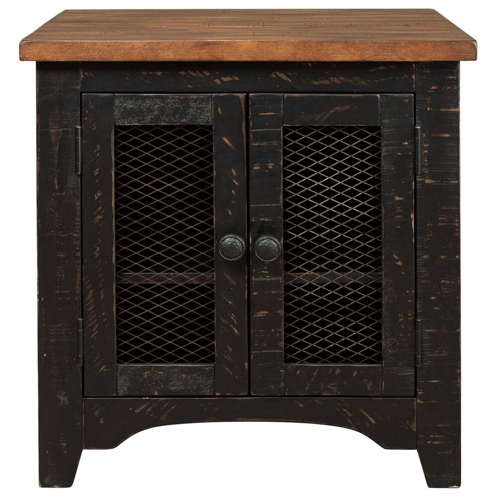 Ashley Valebeck Rectangular End Table in Black and Brown, , large