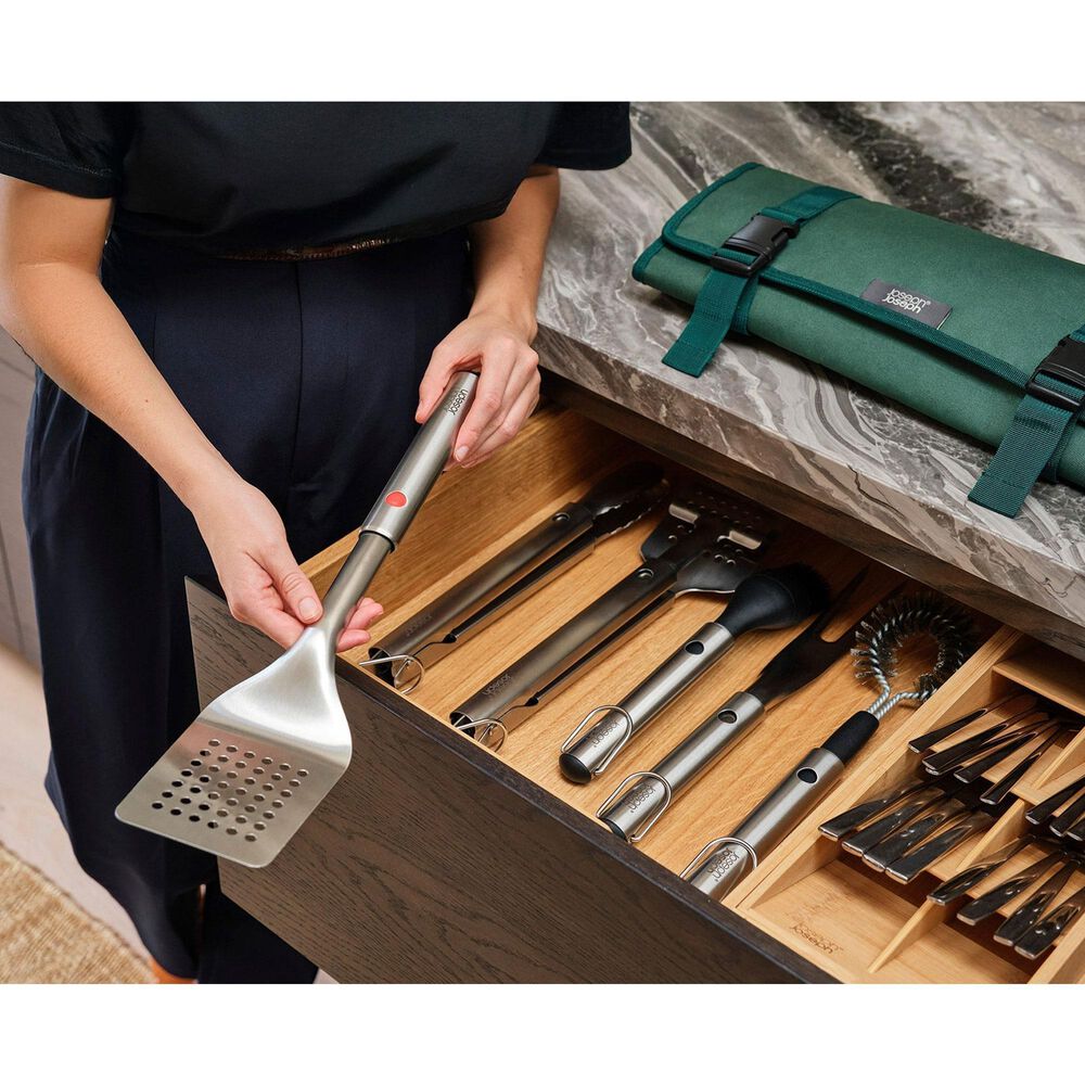 Joseph Joseph GrillOut 4-Piece BBQ Tool Set with Storage Case in Stainless Steel, , large