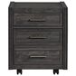Belle Furnishings Modern Edge 3-Piece Writing Desk with Bookcase and Castered File Cabinet Set in Caffe, , large