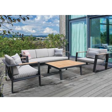 Blue River Nofi 4-Piece Conversation Set in Charcoal and Taupe, , large