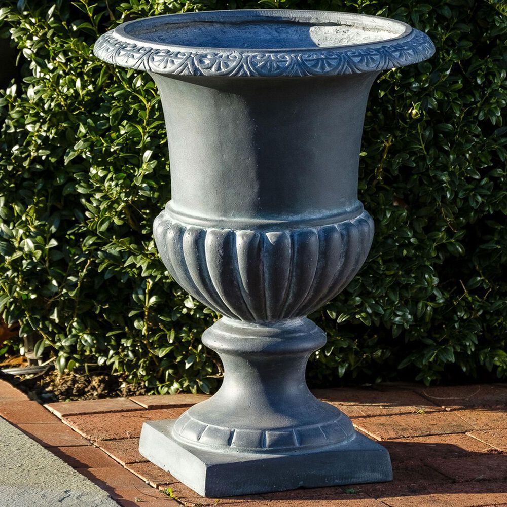 Alfresco Home Hanover Small Patio Urn in Gray, , large