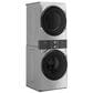 Whirlpool 4.5 Cu. Ft. Smart Front Load Washer and 7.4 Cu. Ft. Gas Dryer Stack Laundry in Radiant Silver, , large