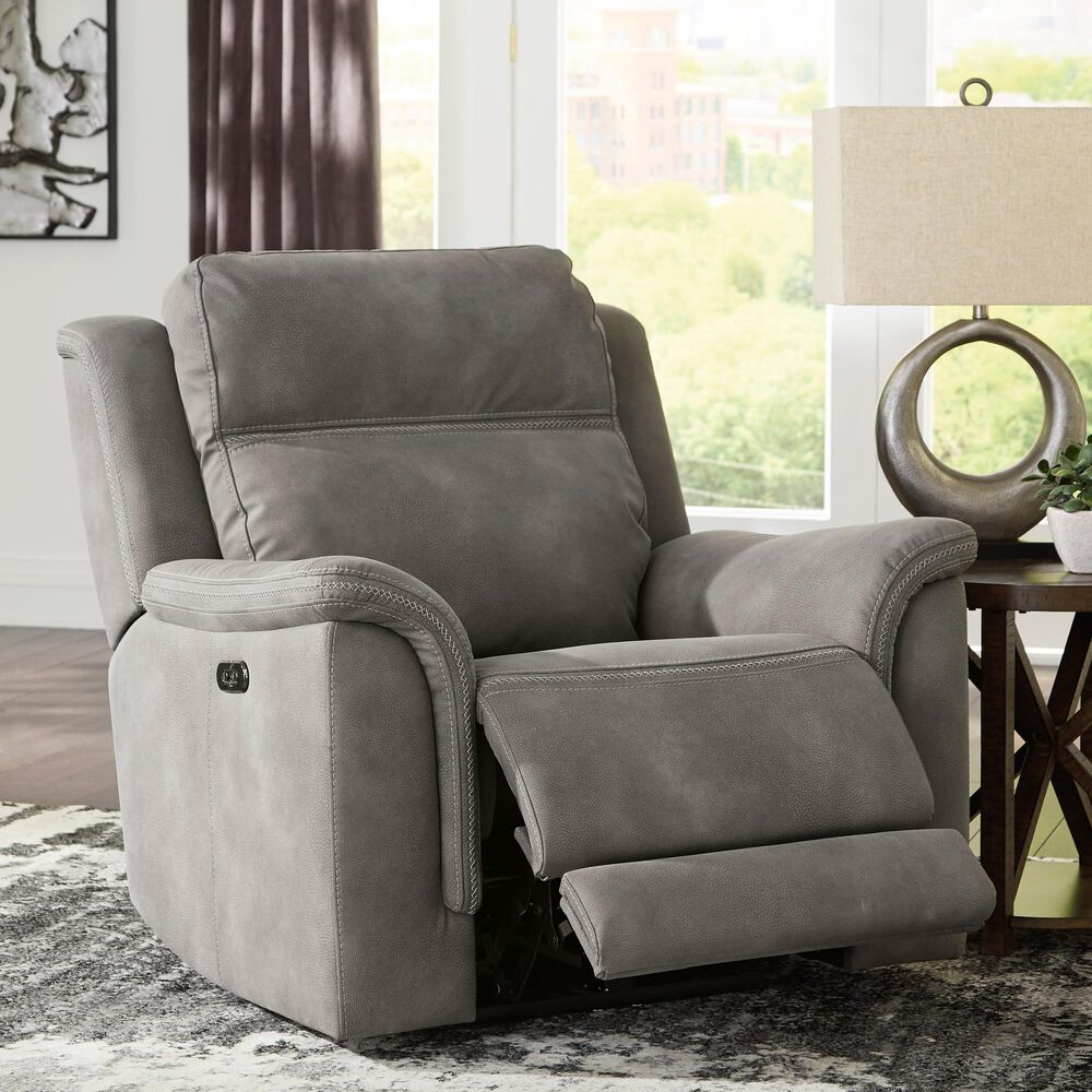 Signature Design by Ashley Next-Gen DuraPella Power Recliner with Power Headrest in Slate, , large