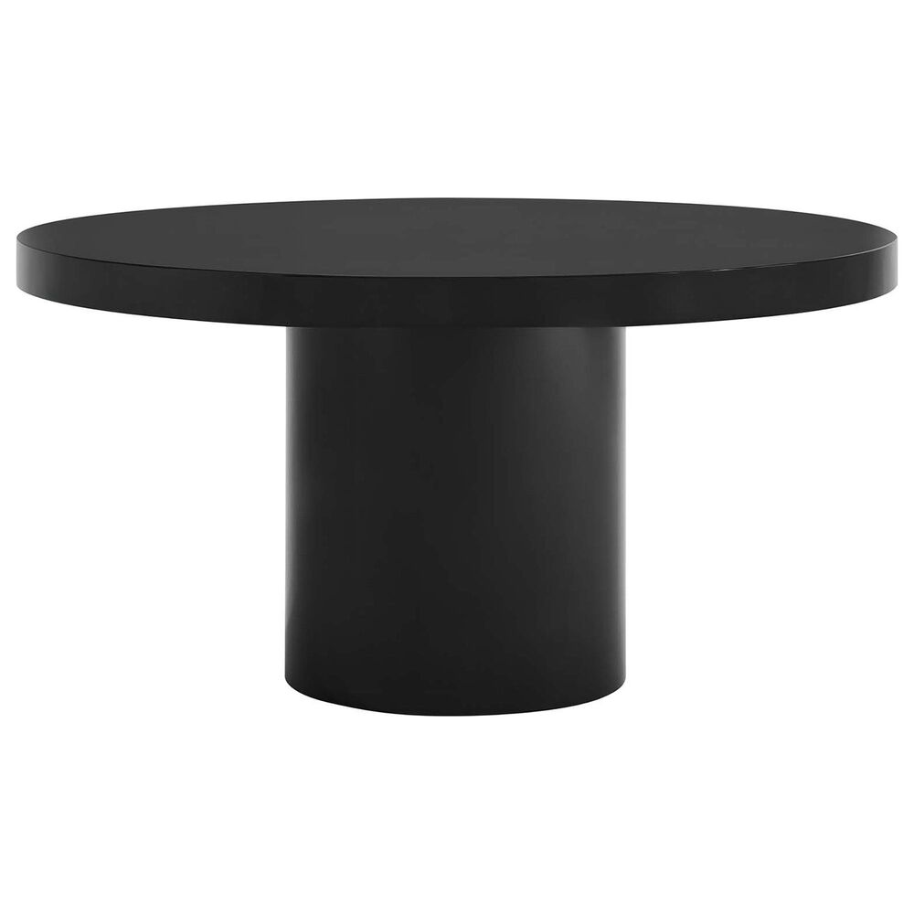 Modway Gratify 60" Round Dining Table in Black - Table Only, , large