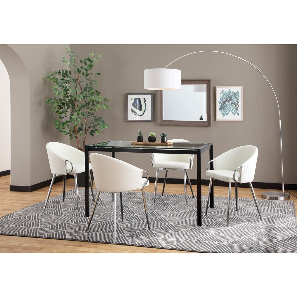 LumiSource Claire Accent Chair in White, , large