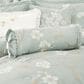 J. Queen New York Spring Garden 7" x 16" Bolster Pillow in Spa and White, , large