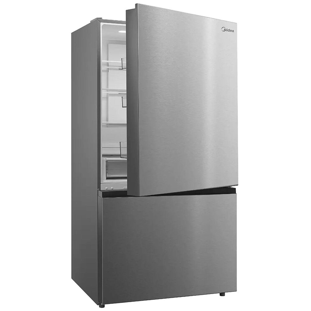 Midea 23 Cu. Ft. Counter-Depth Bottom-Freezer Refrigerator in Stainless Steel, , large