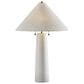 Adesso Waylon Table Lamp in White and Antique Brass, , large