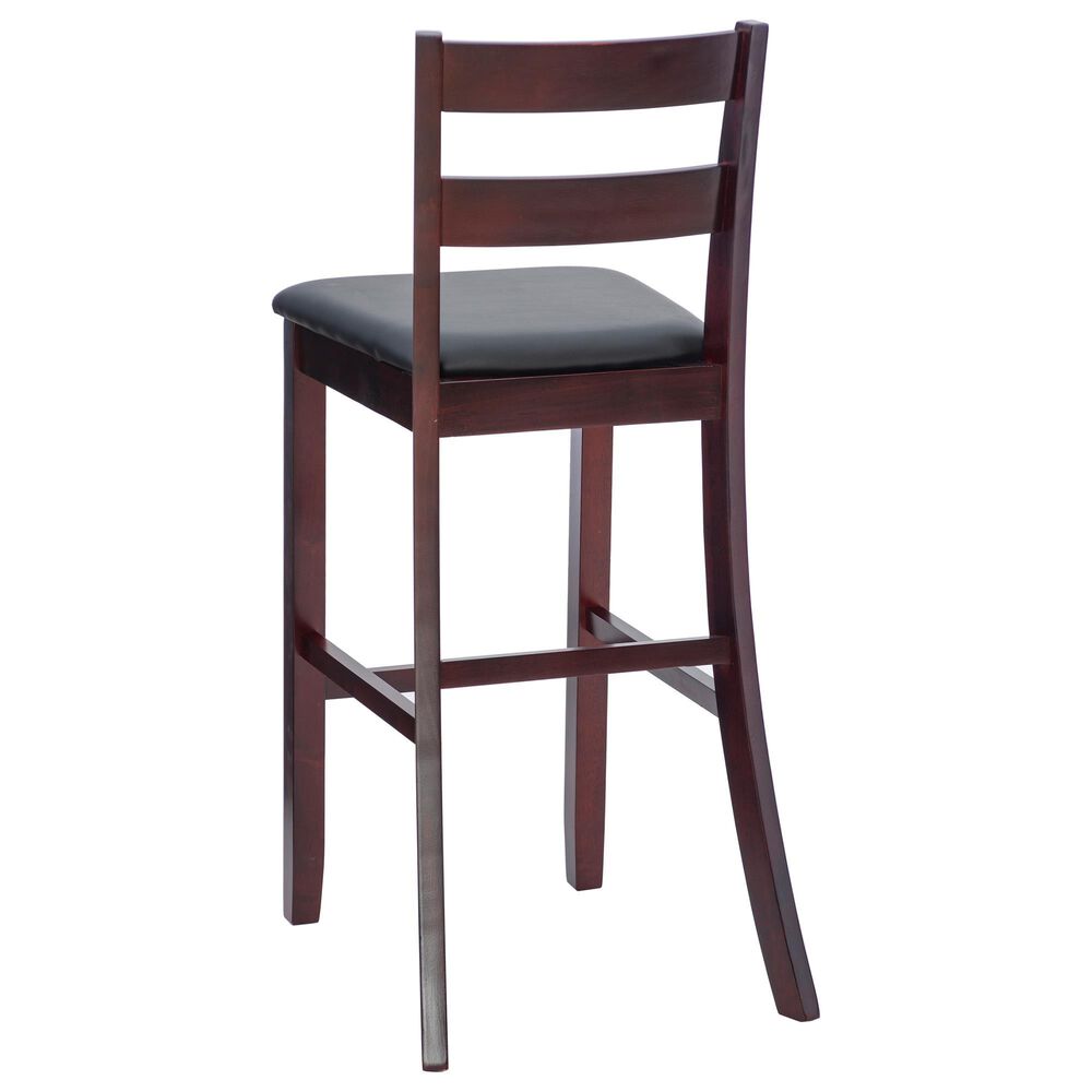 Linon Home Decor Torino Soho Bar Stool in Merlot, , large