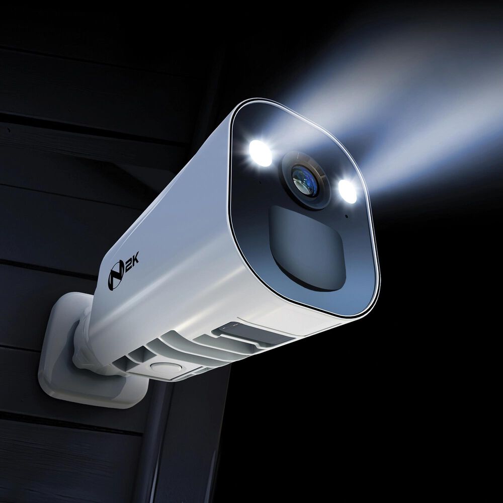 Night Owl Expandable Wi-Fi Security Hub with 3 Wire Free 2K Deterrence Cameras in White, , large