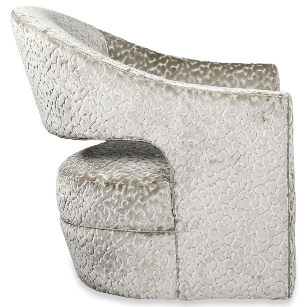 Aria Designs Sasha Swivel Accent Chair in Dove, , large