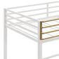 Furniture of America Haven Twin Loft Bed in White and Gold, , large