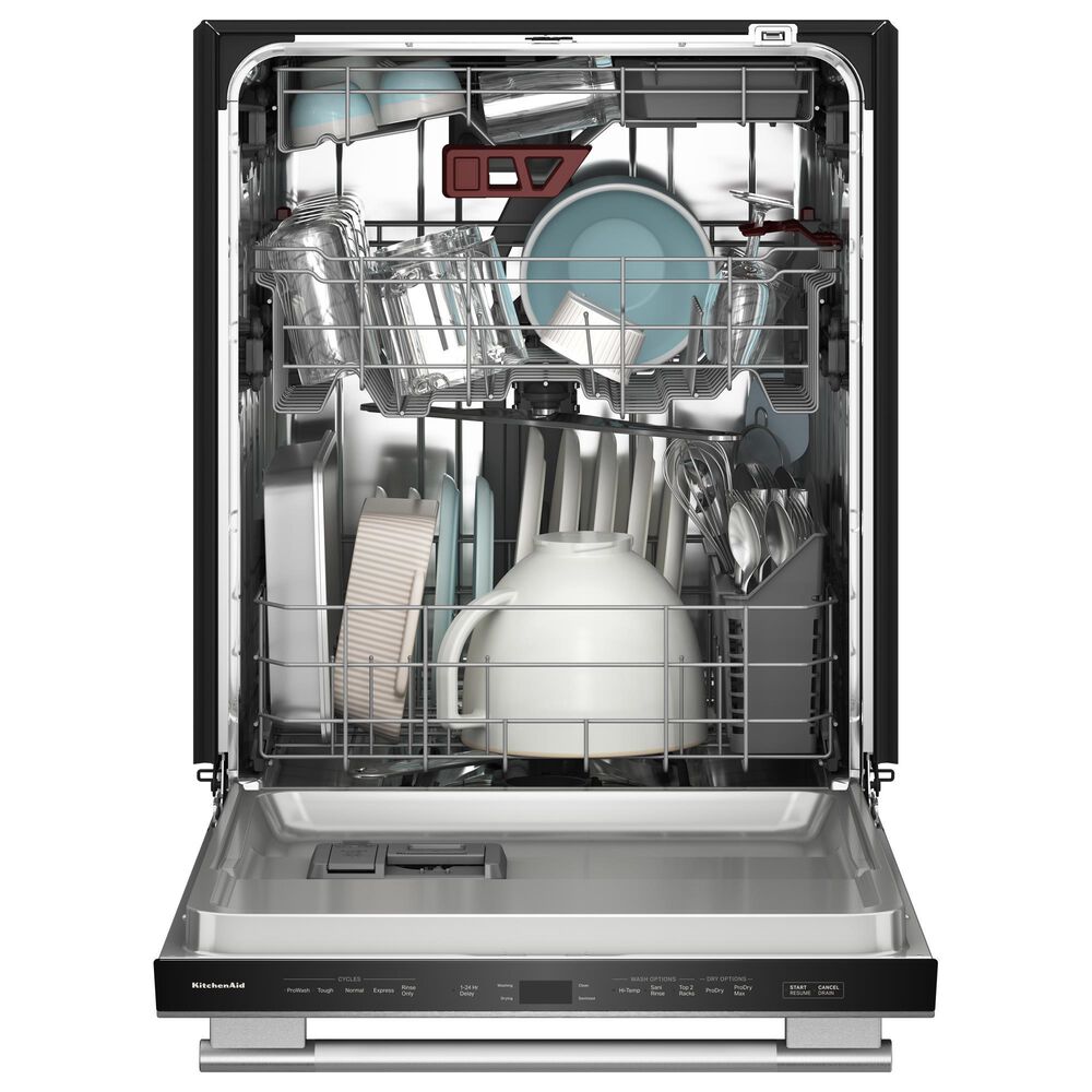 KitchenAid 24&quot; Third Level Jet Rack Dishwasher with 40+ Total Wash Jets and Bar Handle in PrintShield Stainless, , large