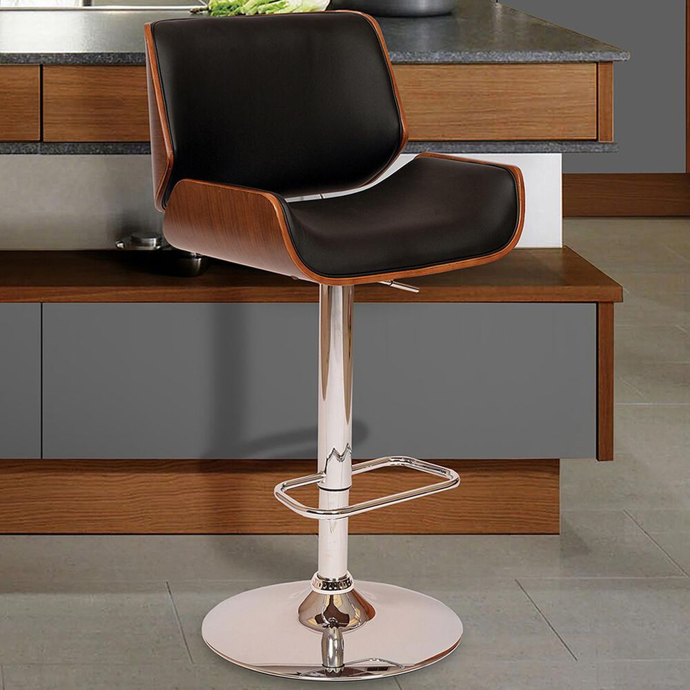 Blue River London Swivel Bar Stool in Black and Chrome, , large