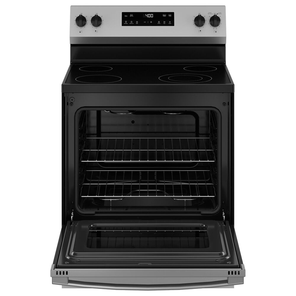 GE Appliances 30&quot; Freestanding Electric Range with Steam Clean in Stainless Steel, , large