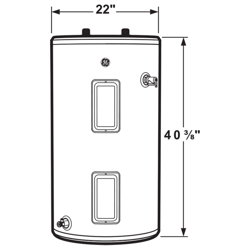GE Appliances 30-Gallon Short Electric Water Heater with Stainless Steel Heating Elements in Gray, , large