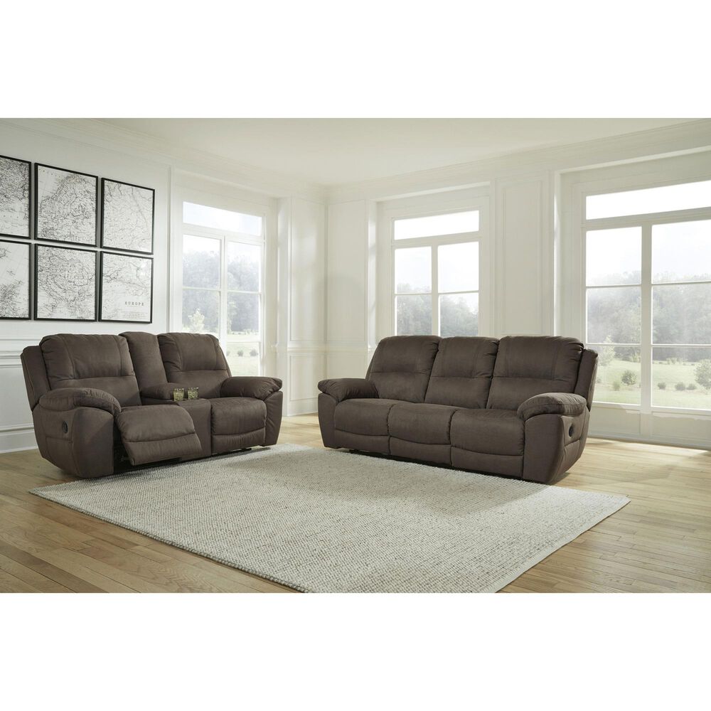 Ashley Next-Gen Gaucho Manual Reclining Loveseat with Console in Espresso, , large