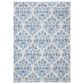 Safavieh Martha Stewart Damask 5"3" x 7"6" Cream and Blue Area Rug, , large