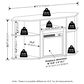 HOMLUX 47" Corner TV Stand with Electric Fireplace in White and Black, , large