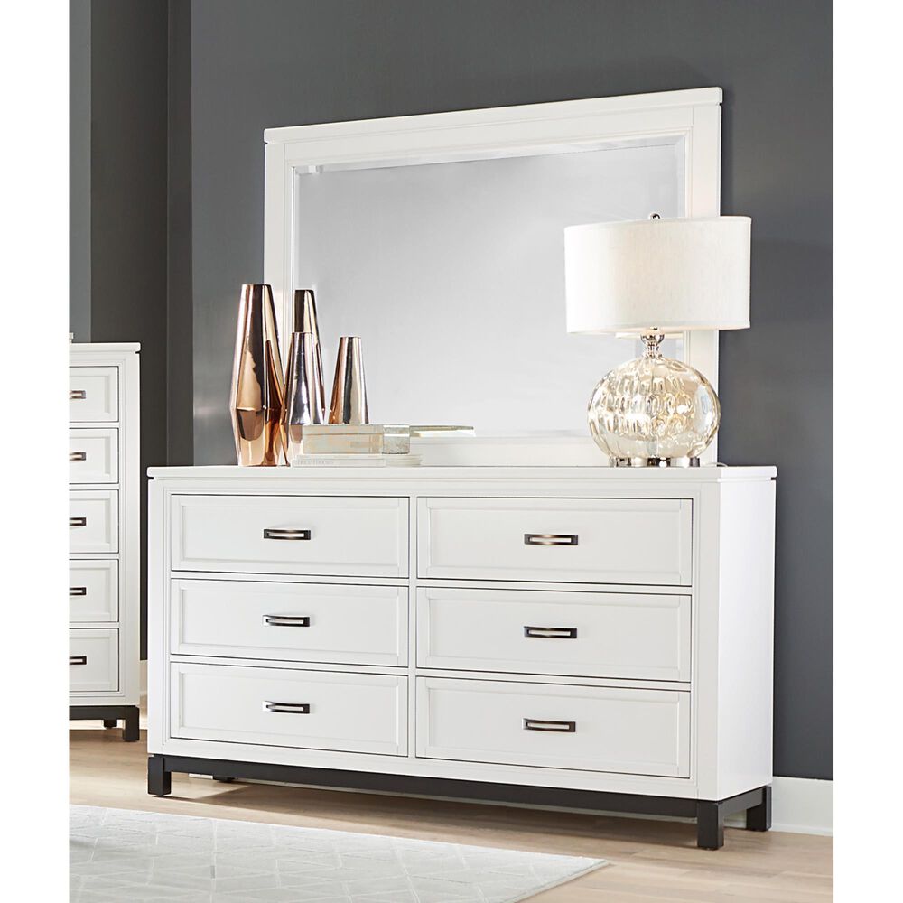 Riva Ridge Hyde Park Landscape Mirror in White, , large
