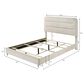 Crown Mark Nyomi 5-Piece King Panel Bedroom Set in White, , large