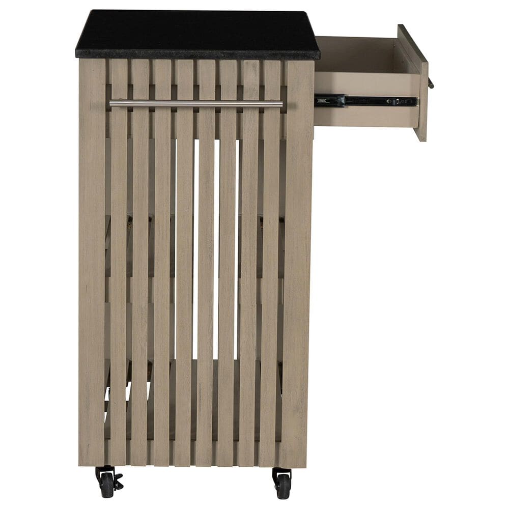 Linden Boulevard Giovanna Kitchen Cart in Grey and Black, , large