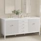 James Martin Vanities Myrrin 72" Double Vanity in Bright White with 3 cm Ethereal Noctis Quartz Top, , large