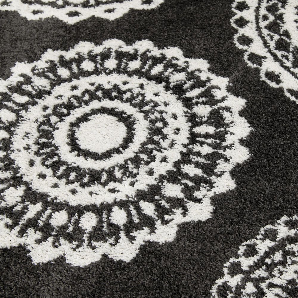 Central Oriental Salinas Medallion Soot and Buff 5' x 7' Area Rug, , large