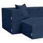 Jaxx Zipline 3-Piece Stationary Convertible Sleeper Sofa in Indigo Velvet, , large