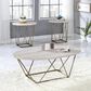 Steve Silver Furniture Rowyn Cocktail Table in White and Copper, , large