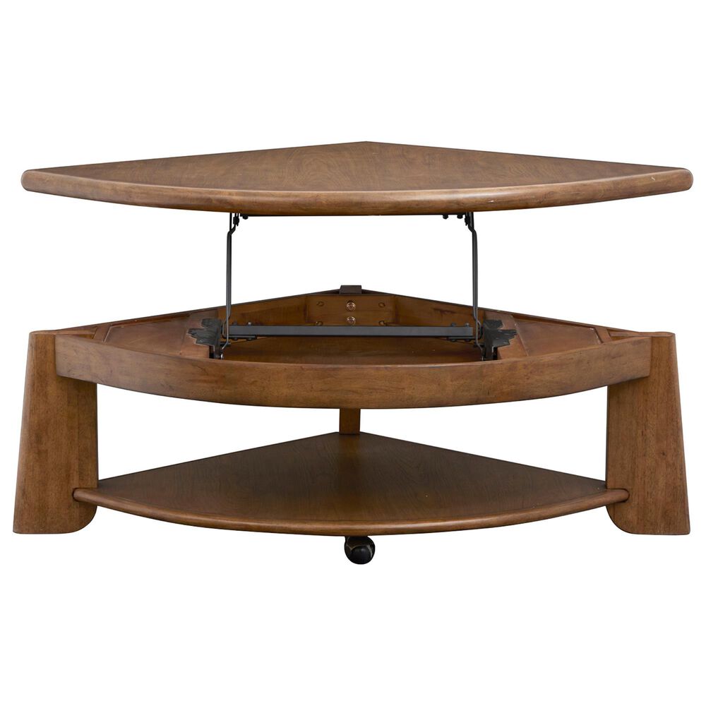 Nicolette Home Tanner Lift Top Cocktail Table with Casters in Tawny Brown, , large