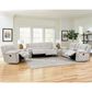 Simeon Collection Buster Manual Dual Reclining Console Loveseat in Opal Taupe Velvet, , large