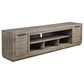 Ashley Krystanza 92" TV Stand in Weathered Gray, , large