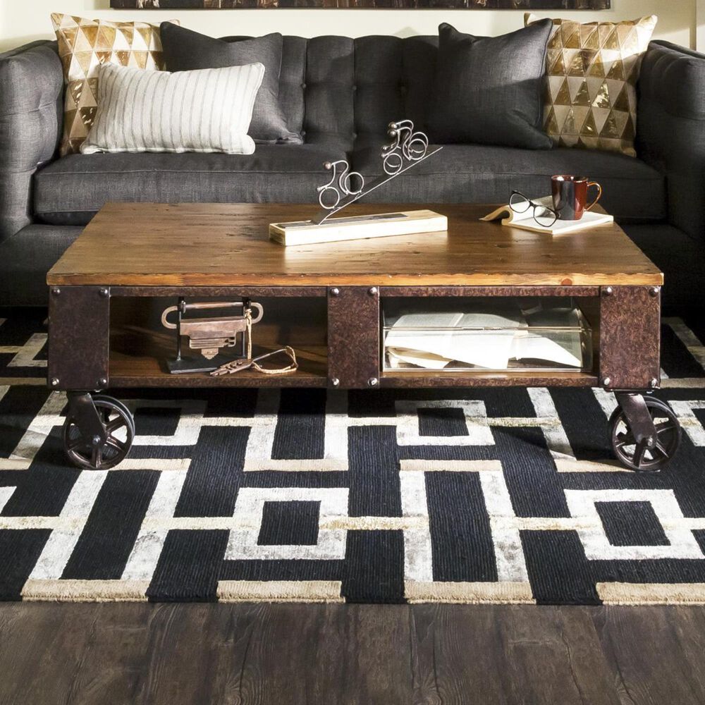 Nicolette Home Pinebrook Rectangle Coffee Table in Natural Pine, , large