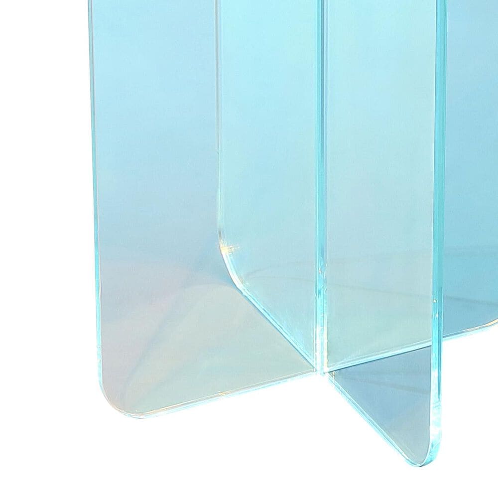 Urban Home Fomo Large End Table in Iridescent Glass, , large