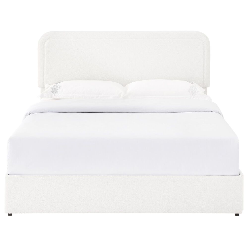Hearth and Haven Liv Queen Storage Platform Bed in Ivory, , large