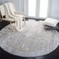 Safavieh Webster WBS328G 6"7" Round Grey and Beige Area Rug, , large