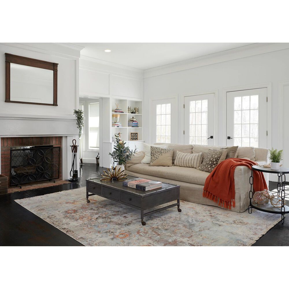 Momeni Izmir IZ-01 9&#39; x 12&#39; Tan, Blue and Rust Area Rug, , large