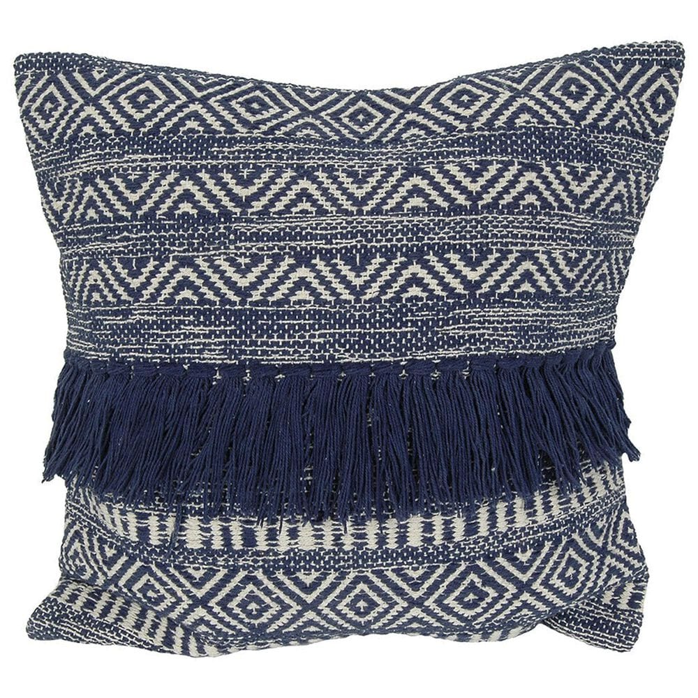 India House 20" Square Throw Pillow in Indigo, , large