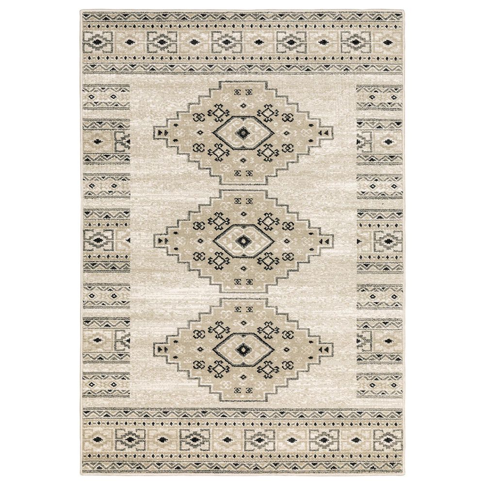 Oriental Weavers Georgia Southwest 643A0 3"10" x 5"5" Ivory and Gray Area Rug, , large