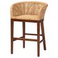 Baxton Studio Papua Counter Stool in Natural Brown and Walnut Brown, , large
