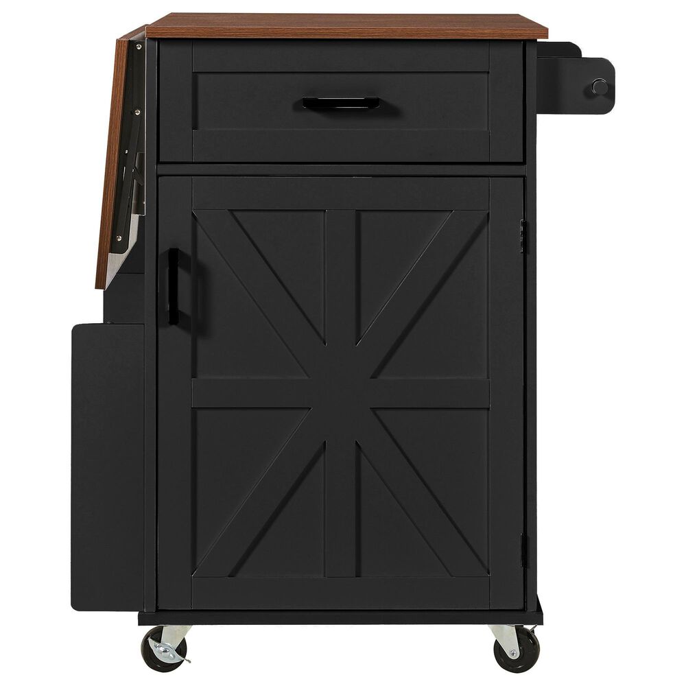 HOMLUX 39" Outdoor Kitchen Island in Black, , large