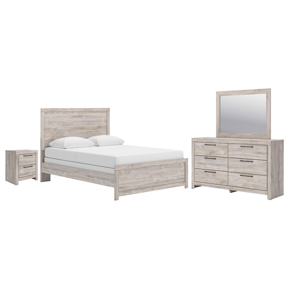 Ashley Broachmyn 4 Piece Queen Bedroom Set in Light Gray, , large