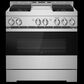 JennAir 36" Gas Professional Range with Chrome-Infused Griddle in Black Glass, , large
