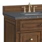 James Martin Vanities Lorelai 36" Single Vanity in Mid-Century Walnut with 3 cm Parisien Bleu Quartz Top, , large