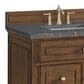 James Martin Vanities Lorelai 36" Single Vanity in Mid-Century Walnut with 3 cm Parisien Bleu Quartz Top, , large