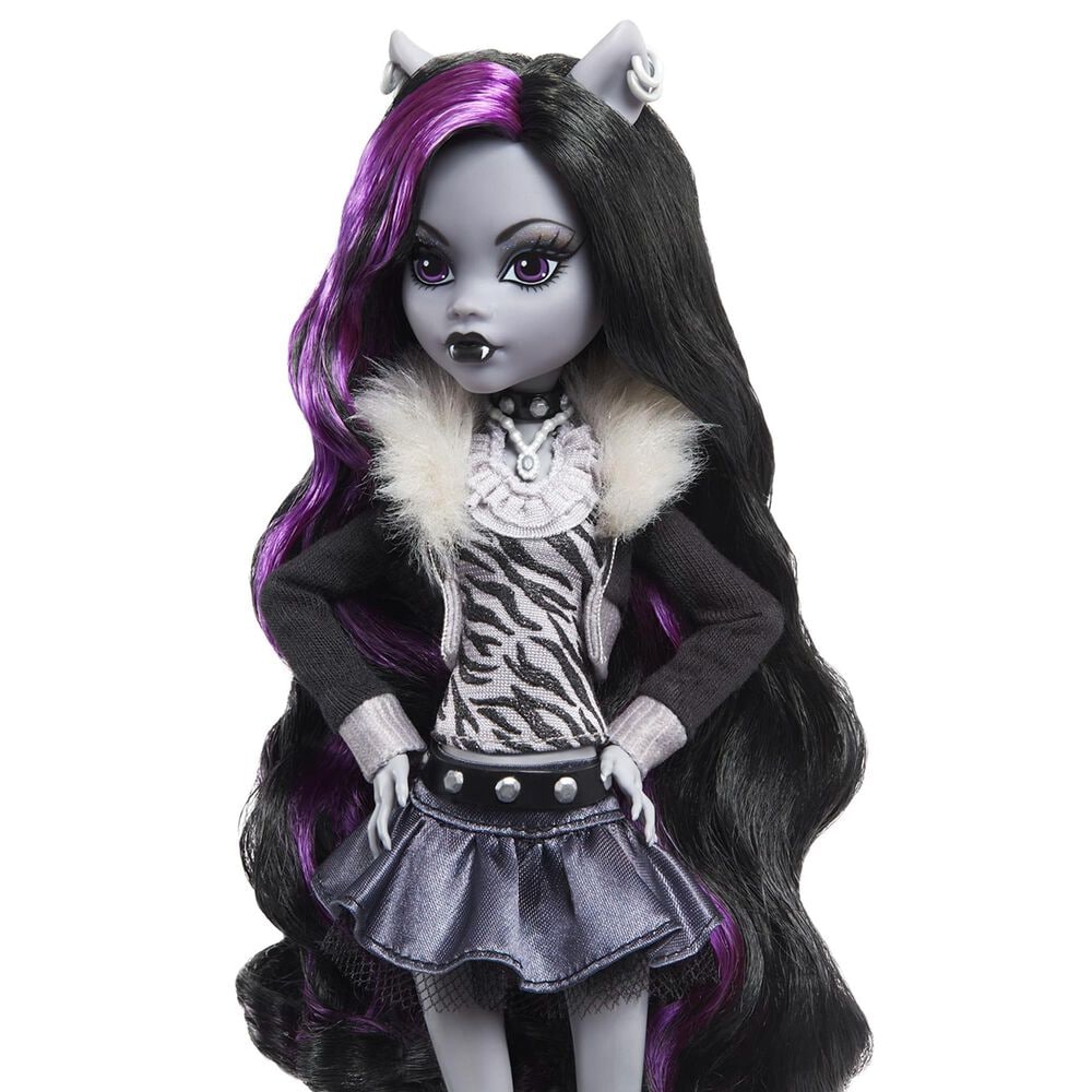 Monster High Monster High Reel Drama Doll - Clawdeen Wolf in Black and White, , large