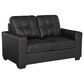 Ashley Barlin Mills Stationary Sofa and Loveseat Set in Carbon, , large