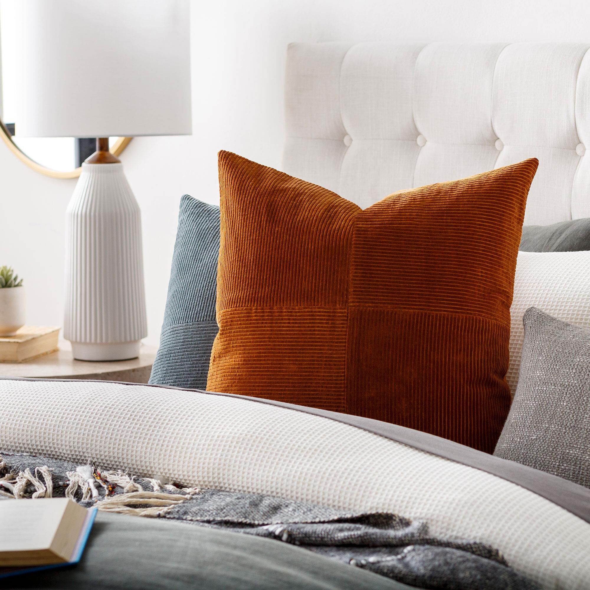 Corduroy throw pillows deals
